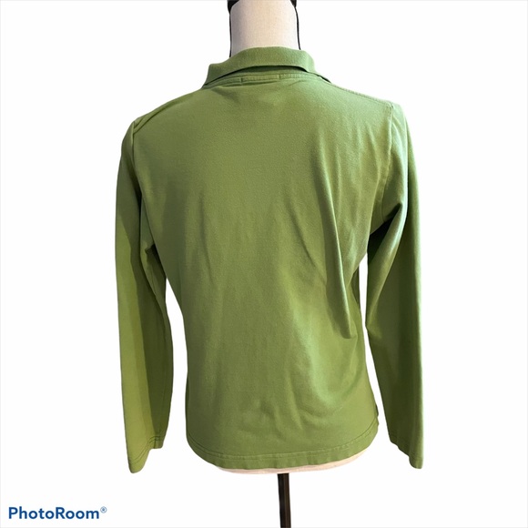Lilly Pulitzer Green Long-Sleeved Polo | Size Medium - Picture 6 of 6